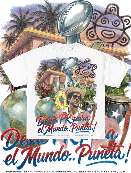 Bad Bunny Superbowl 2026 (white)